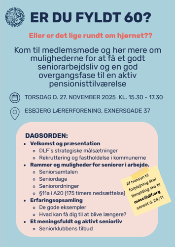 Medlemsmøde d. 27. november 2025